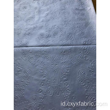 Kain polyester putih 3d emboss microfiber